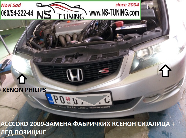 honda accord xenon far d2s sijalica philips balast valeo ugradnja novi sad tuning
